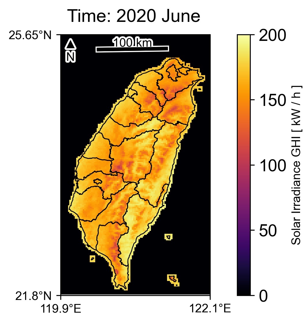 Taiwan GHI map