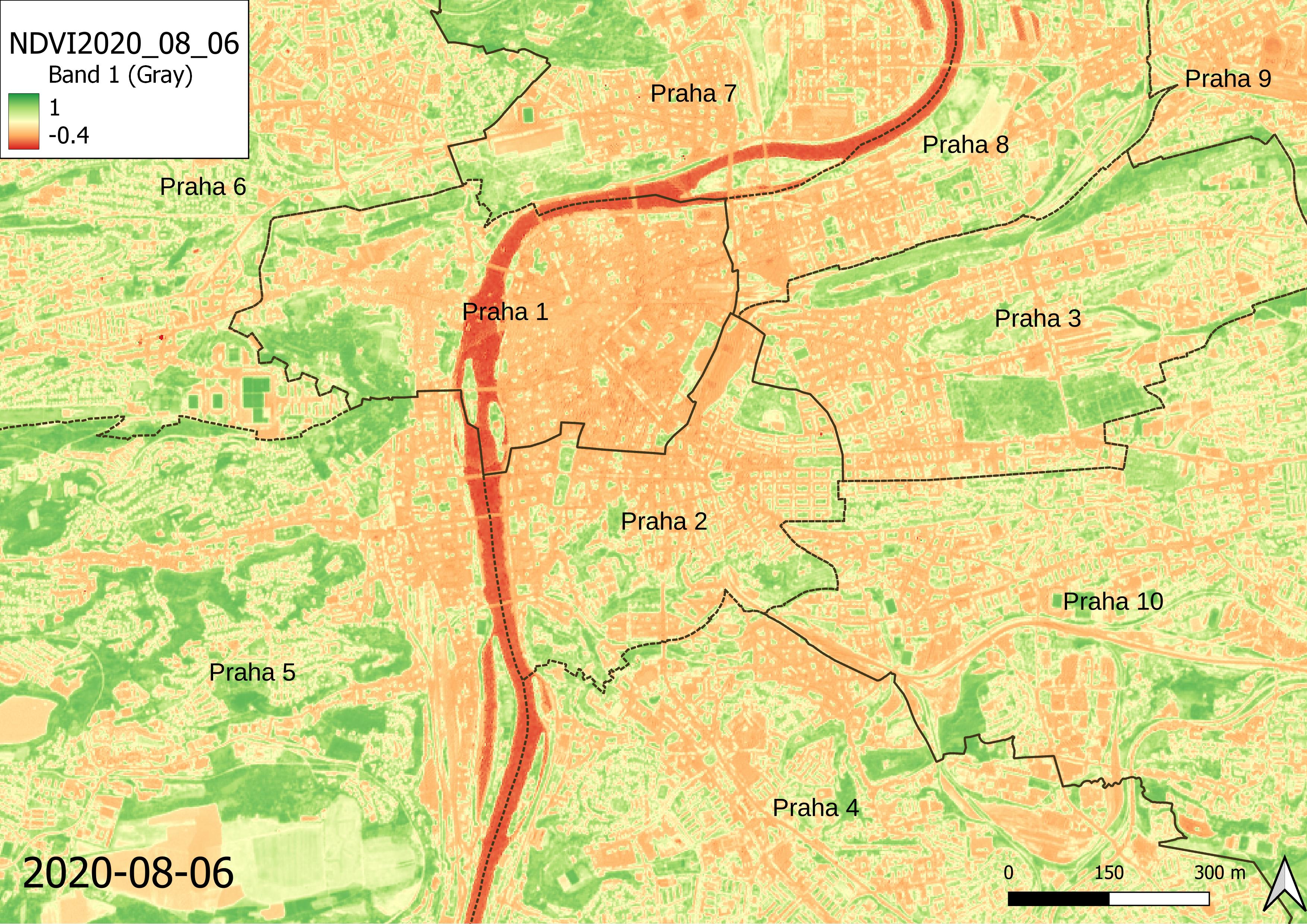 NDVI Prague centre